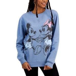Disney Juniors' Mickey & Minnie Crewneck Sweatshirt Size M